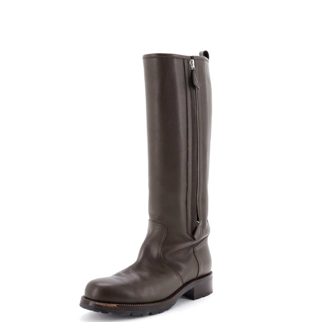 Leather Hermes Women's Knee High Zip Riding Boots (1 of 6)