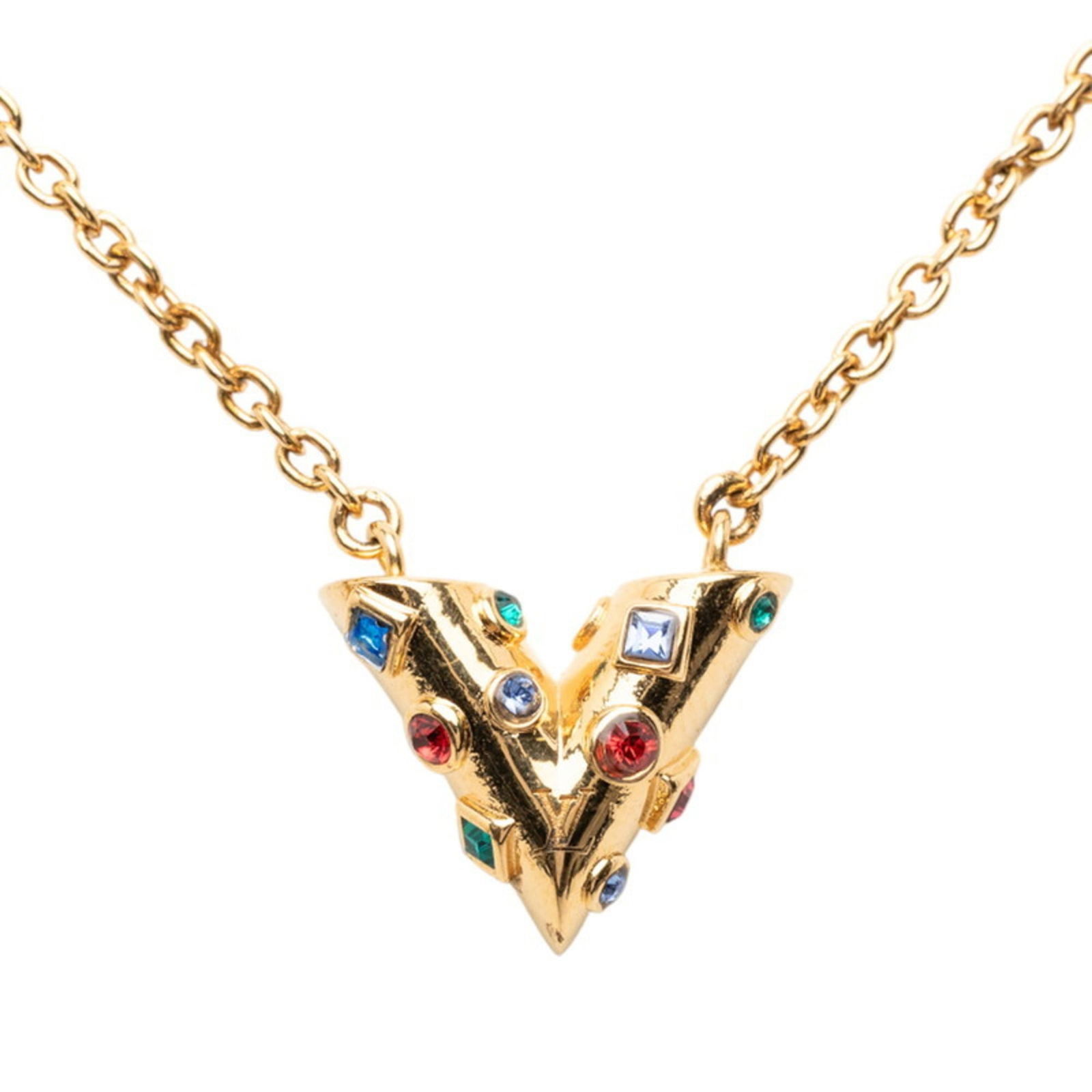 VUITTON Louis Vuitton Collier Essential V Planet Pendant Necklace M68920 Gold Plated Rhinestone: VUITTON Louis Vuitton Collier Essential V Planet Pendant Necklace M68920 Gold Plated Rhinestone Women's LOUIS This listing features VUITTON Louis Vuitton Collier Essential V Planet Pendant Necklace