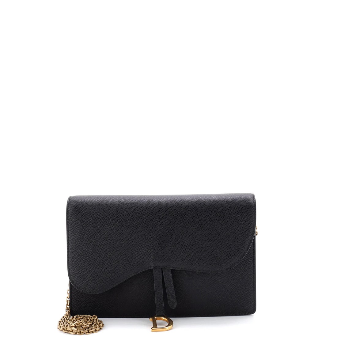Leather Christian Dior Saddle Chain Clutch (1 of 6)