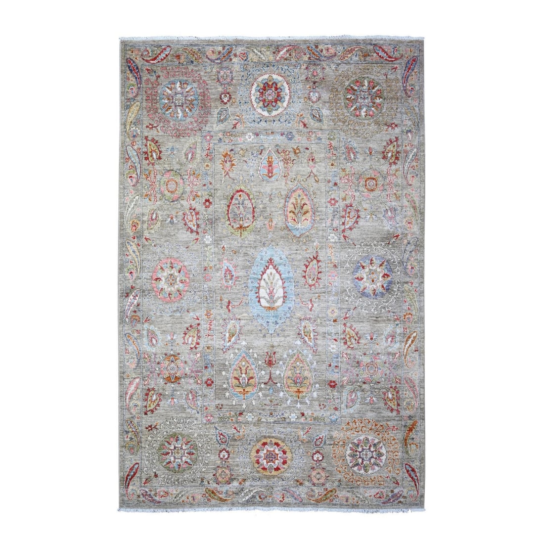 Rug 6'x9'2" Tan Color Extra Soft Wool Hand Knotted Finer Peshawar: Rug 6'x9'2" Tan Color Extra Soft Wool Hand Knotted Finer Peshawar This listing features Rug 6'x9'2" Tan Color Extra Soft Wool Hand Knotted Finer Peshawar. Item specifics are provided below. Item