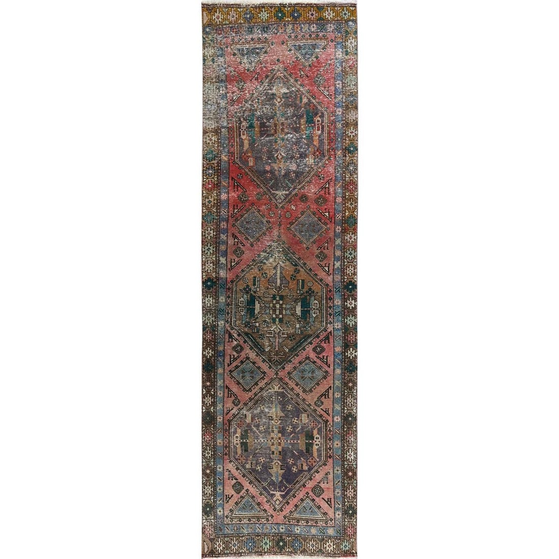 Rug 3'6"x11' Red Vintage Northwest Zoroastrian All Wool Hand Knotted Runner: Rug 3'6"x11' Red Vintage Northwest Zoroastrian All Wool Hand Knotted Runner This listing features Rug 3'6"x11' Red Vintage Northwest Zoroastrian All Wool Hand Knotted Runner. Item specifics are provid