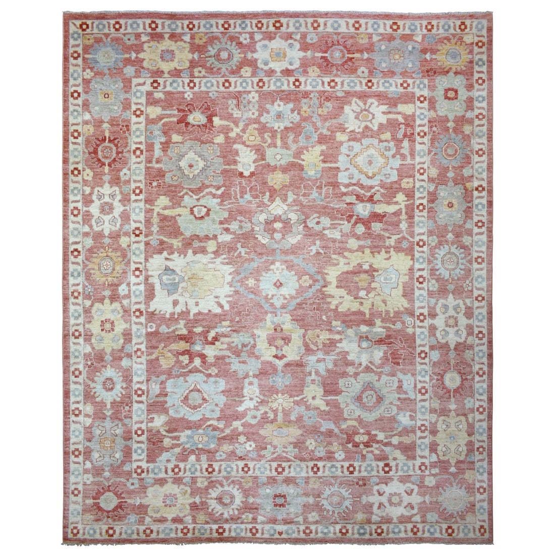 Rug 11'7"x14'6" Red Angora Ushak Soft Wool Hand Knotted Oversized (1 of 12)
