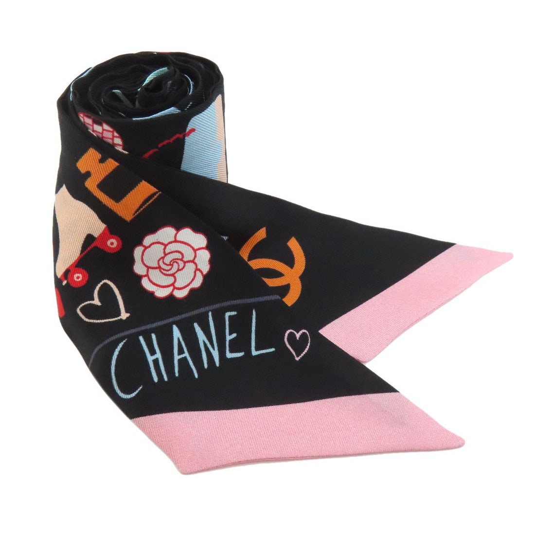 Silk CHANEL Bando Scarf (1 of 8)