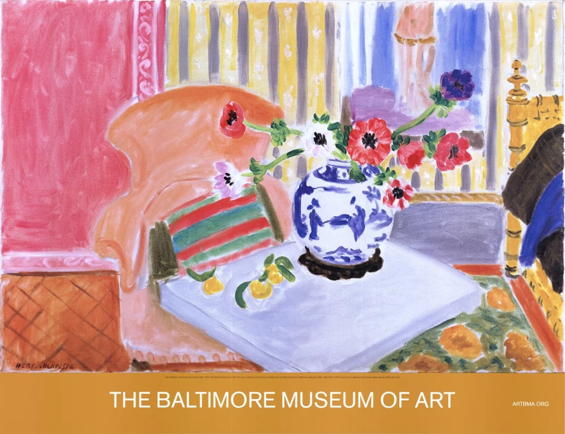 Mult HENRI MATISSE Anemones and Chinese Vase 26" x 34" Poster 2005 Impressionism: Mult HENRI MATISSE Anemones and Chinese Vase 26" x 34" Poster 2005 Impressionism This listing features Mult HENRI MATISSE Anemones and Chinese Vase 26" x 34" Poster 2005 Impressionism. Item specifics