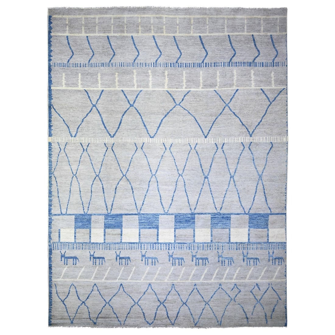 Rug 11'9"x15'7" Gray Wool Hand Knotted Moroccan Berber Design Oversized: Rug 11'9"x15'7" Gray Wool Hand Knotted Moroccan Berber Design Oversized This listing features Rug 11'9"x15'7" Gray Wool Hand Knotted Moroccan Berber Design Oversized. Item specifics are provided below