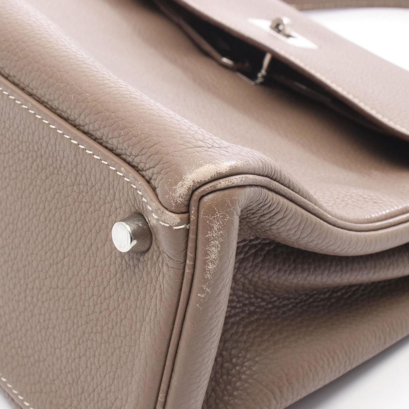 Leather Hermes Handbag - 14