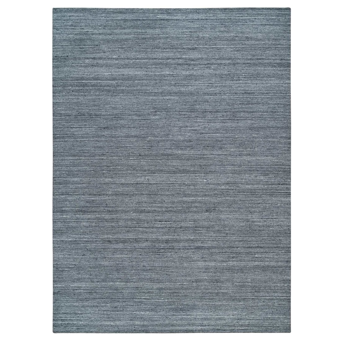 Rug 10'3"x14' Arsenic Gray Pure Wool Hand Loomed Modern Striae Design (1 of 11)