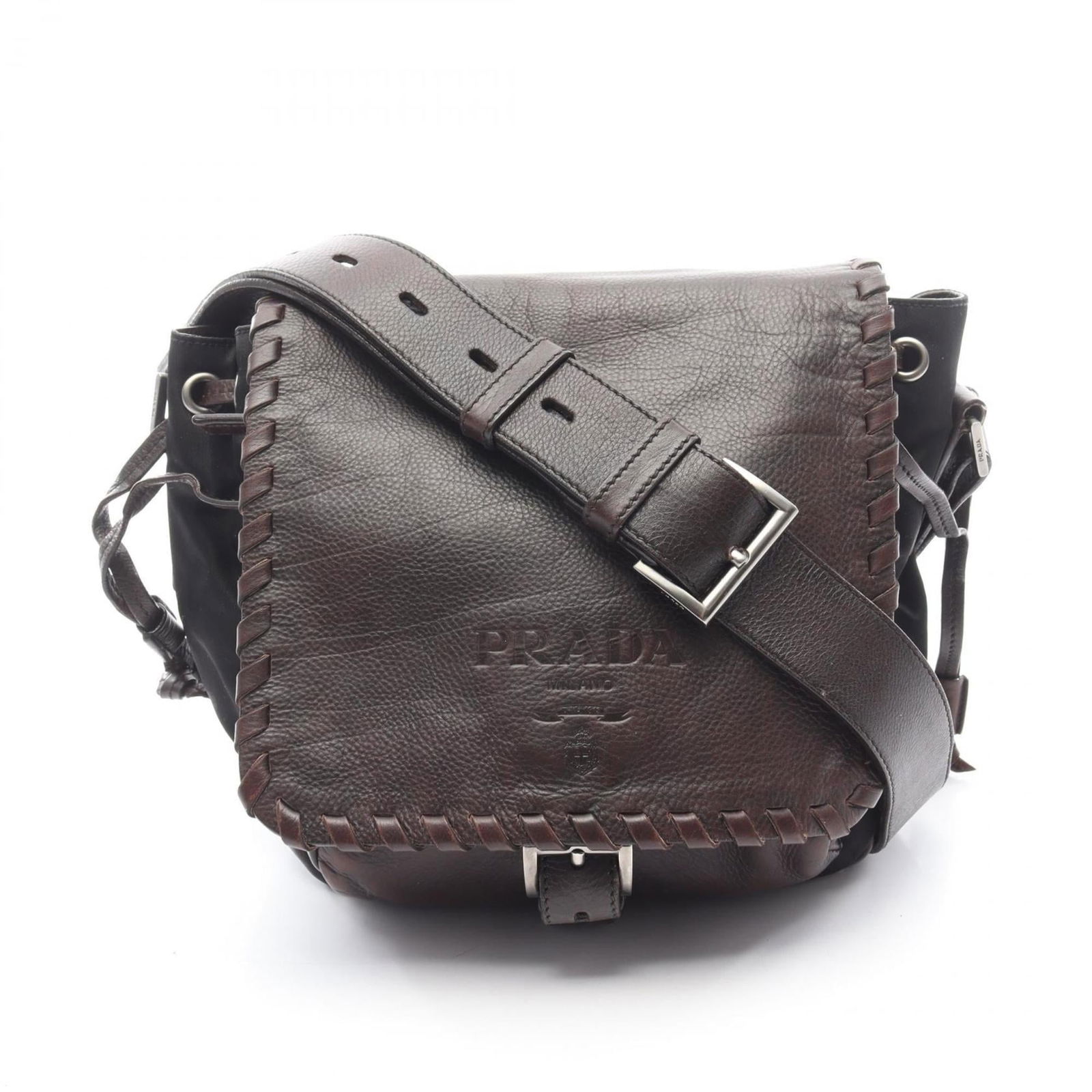 Nylon - Prada Handbag - Shoulder Bag Leather (1 of 14)