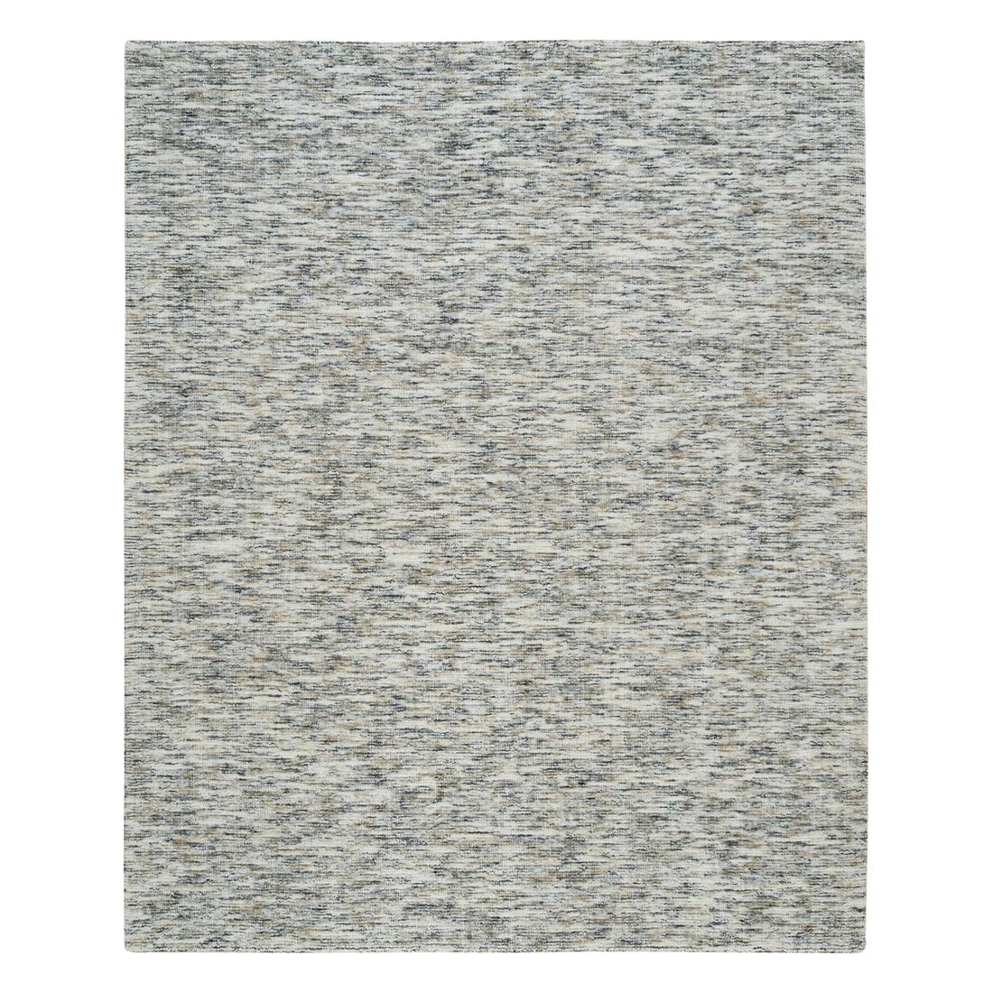 Rug 8'2"x10' Earth Tone Colors Modern Striae Design Pure Wool Hand Loomed (1 of 12)