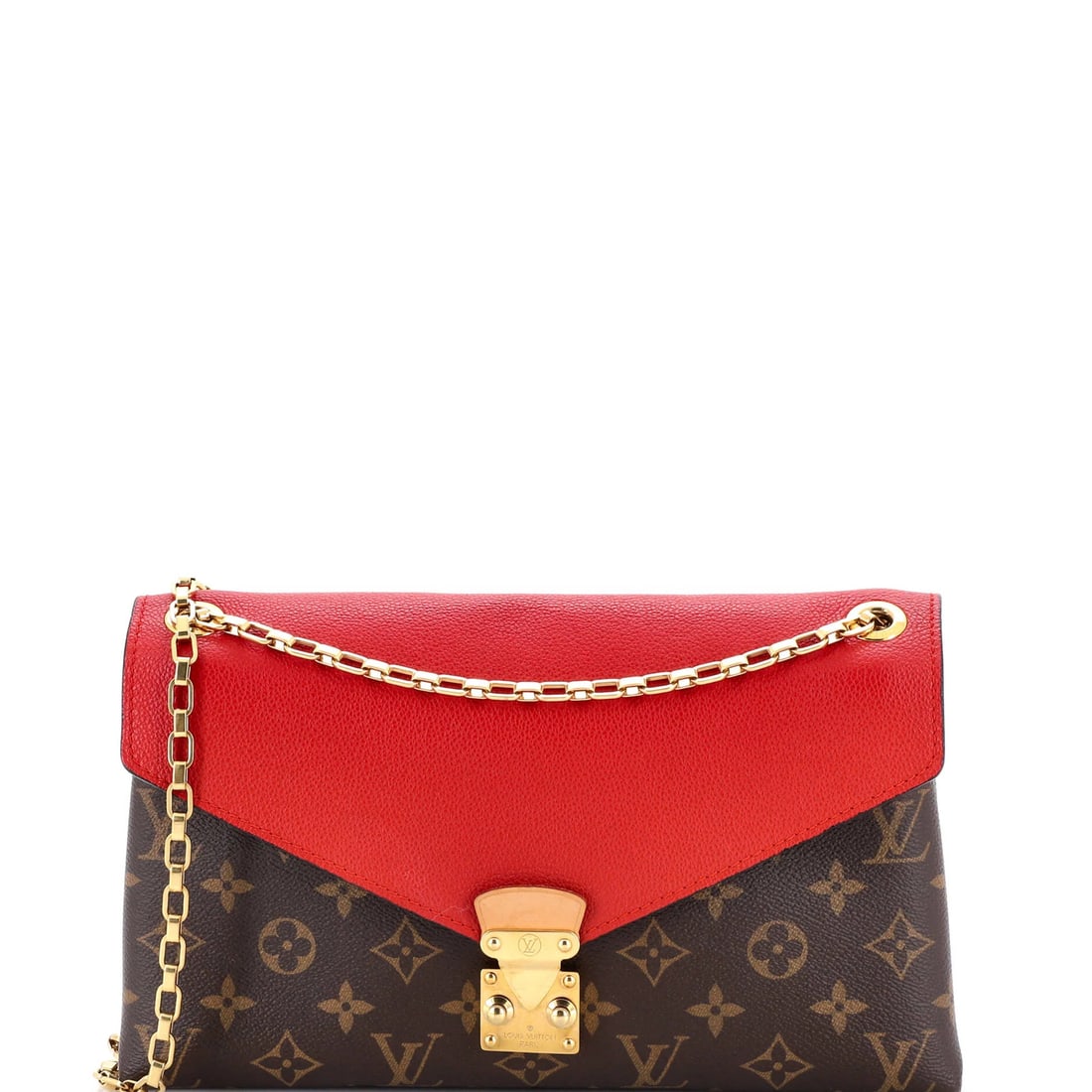 Calfskin Louis Vuitton Pallas Chain Shoulder Bag Monogram Canvas and (1 of 6)
