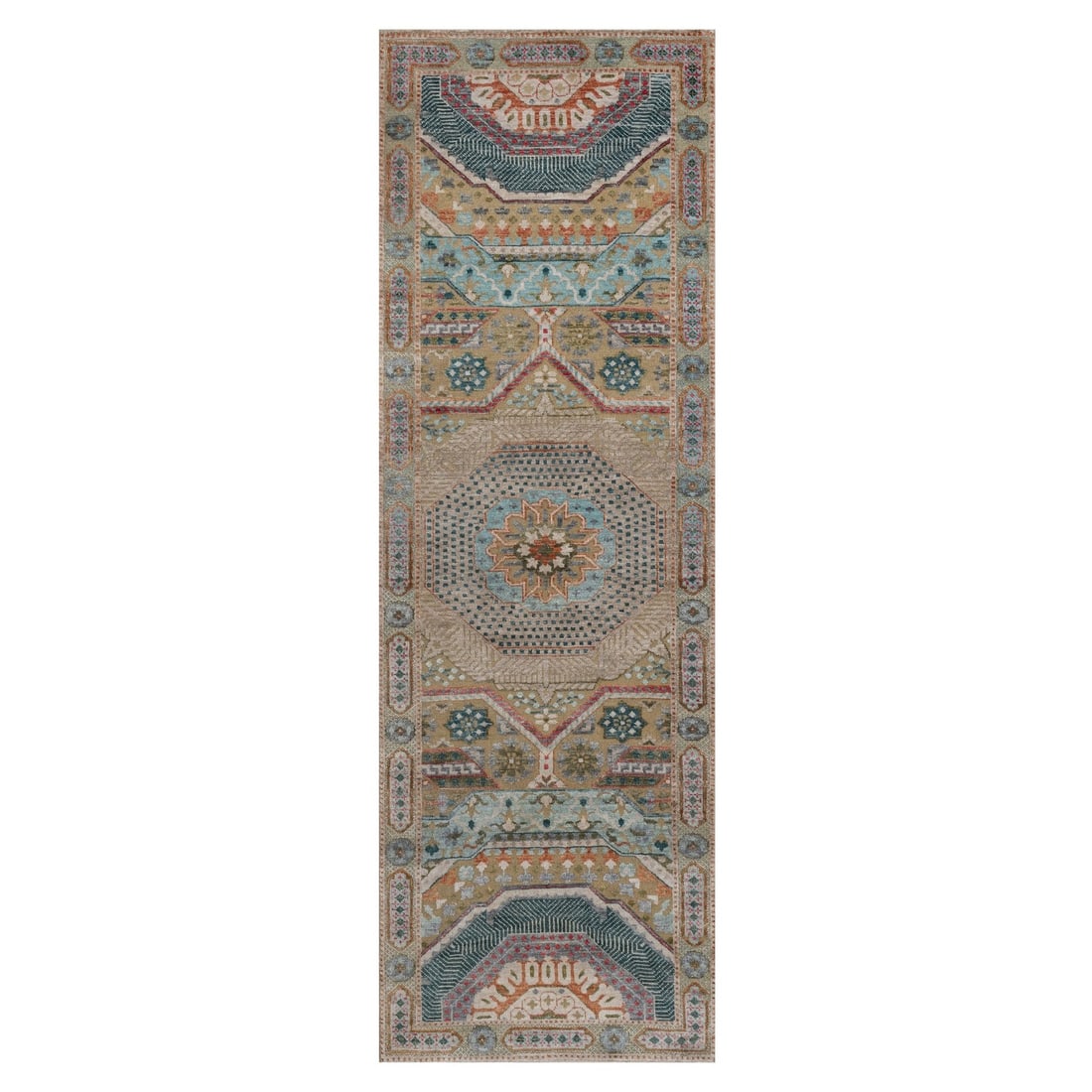 Rug 2'7"x8'2" Brown Hand Knotted Mamluk Textured Wool & Silk Runner: Rug 2'7"x8'2" Brown Hand Knotted Mamluk Textured Wool & Silk Runner This listing features Rug 2'7"x8'2" Brown Hand Knotted Mamluk Textured Wool & Silk Runner. Item specifics are provided below. Item
