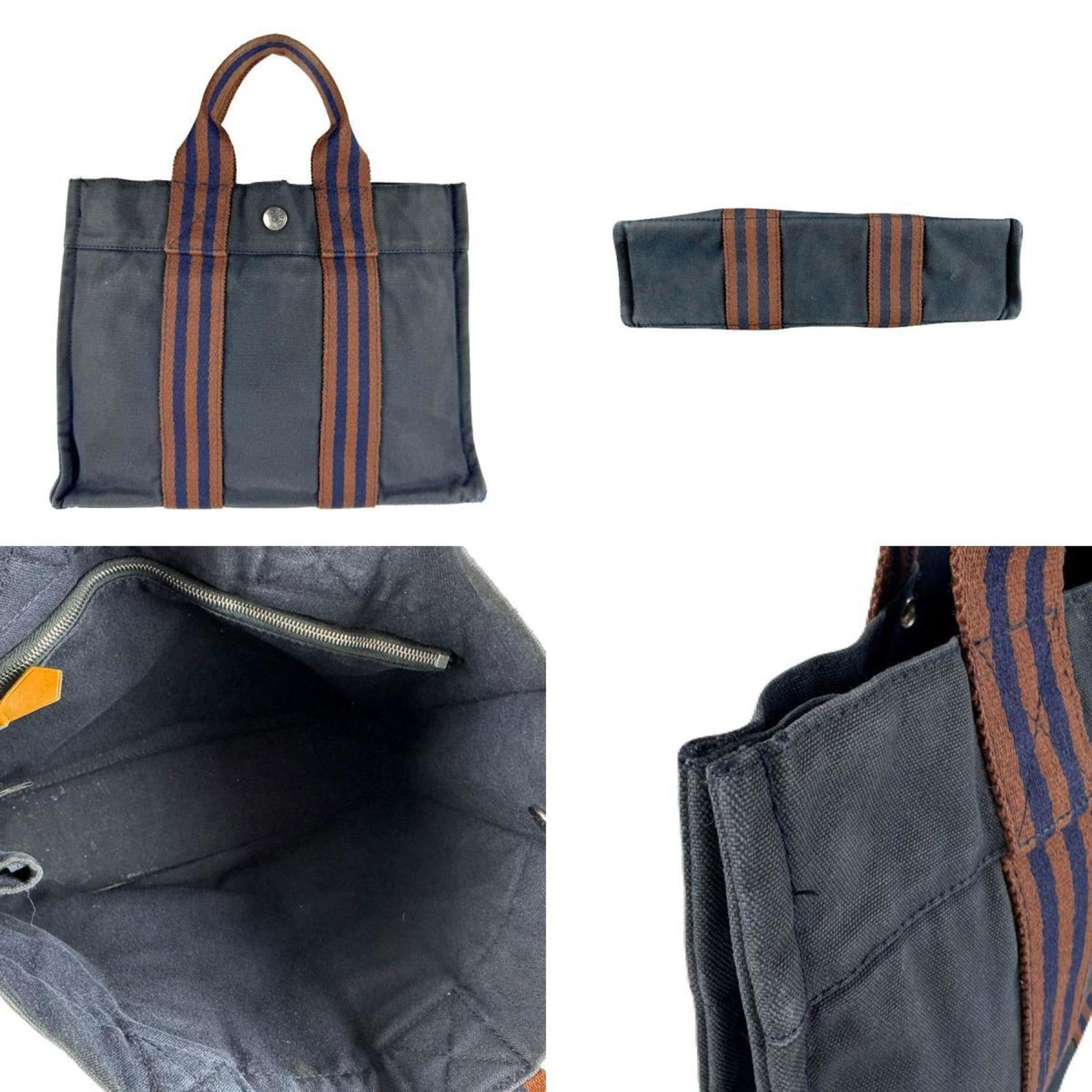 Canvas Hermes Handbag - 3