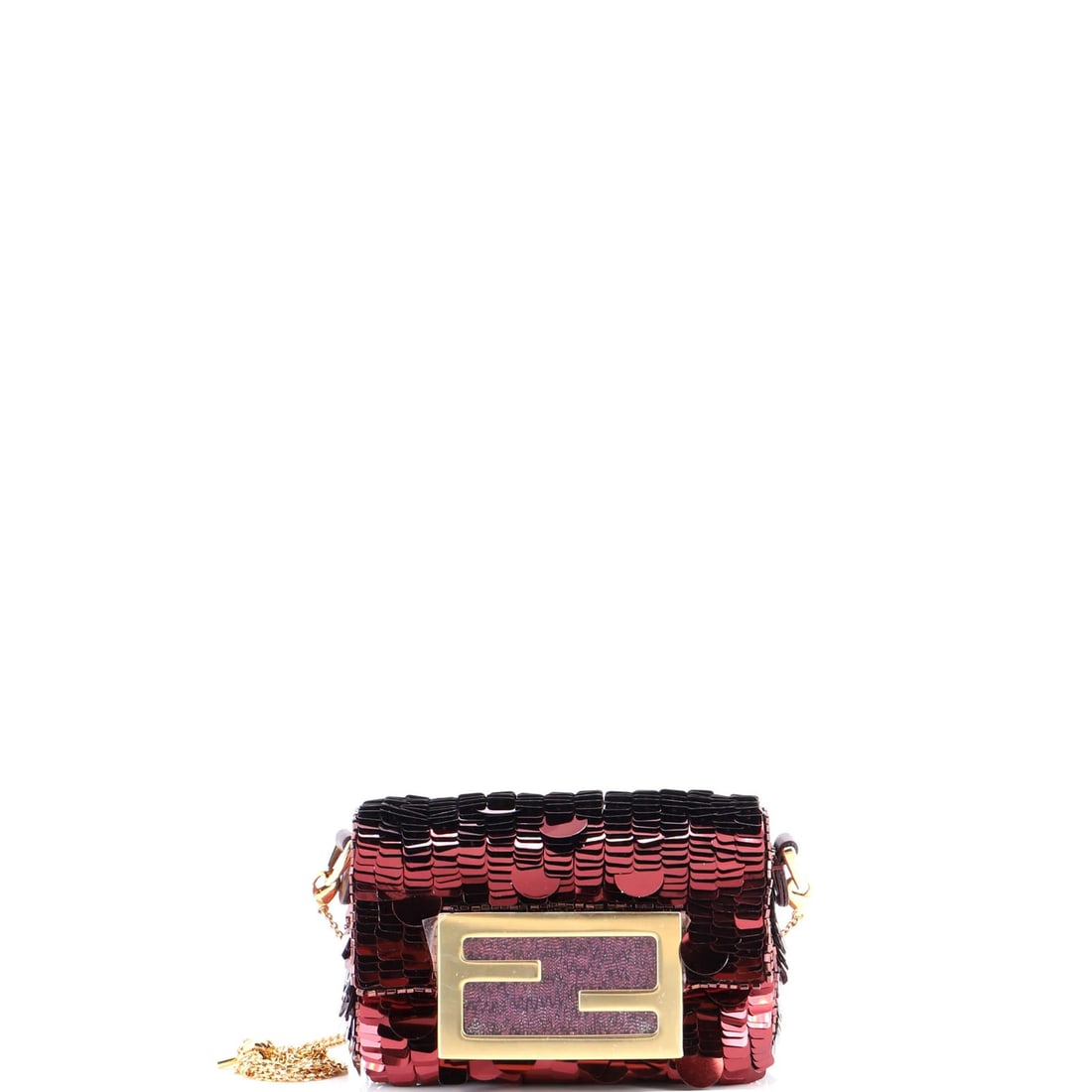 Nano Fendi Chain Baguette Charm Bag Sequins (1 of 5)