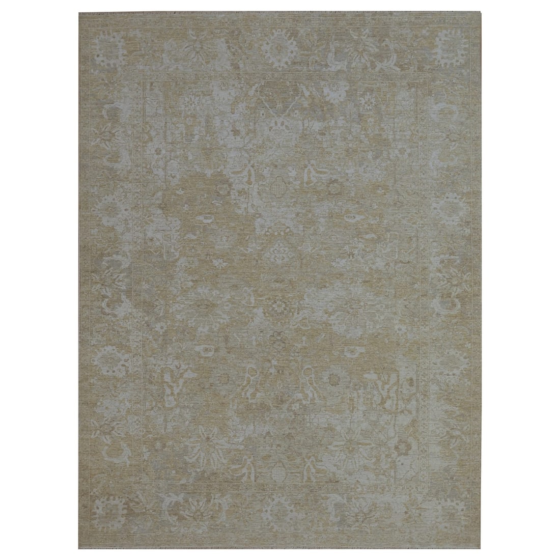 Rug 9'1"x12'2" Gray Broken and Erased Sultanabad Design Wool Hand Knotted: Rug 9'1"x12'2" Gray Broken and Erased Sultanabad Design Wool Hand Knotted This listing features Rug 9'1"x12'2" Gray Broken and Erased Sultanabad Design Wool Hand Knotted. Item specifics are provided