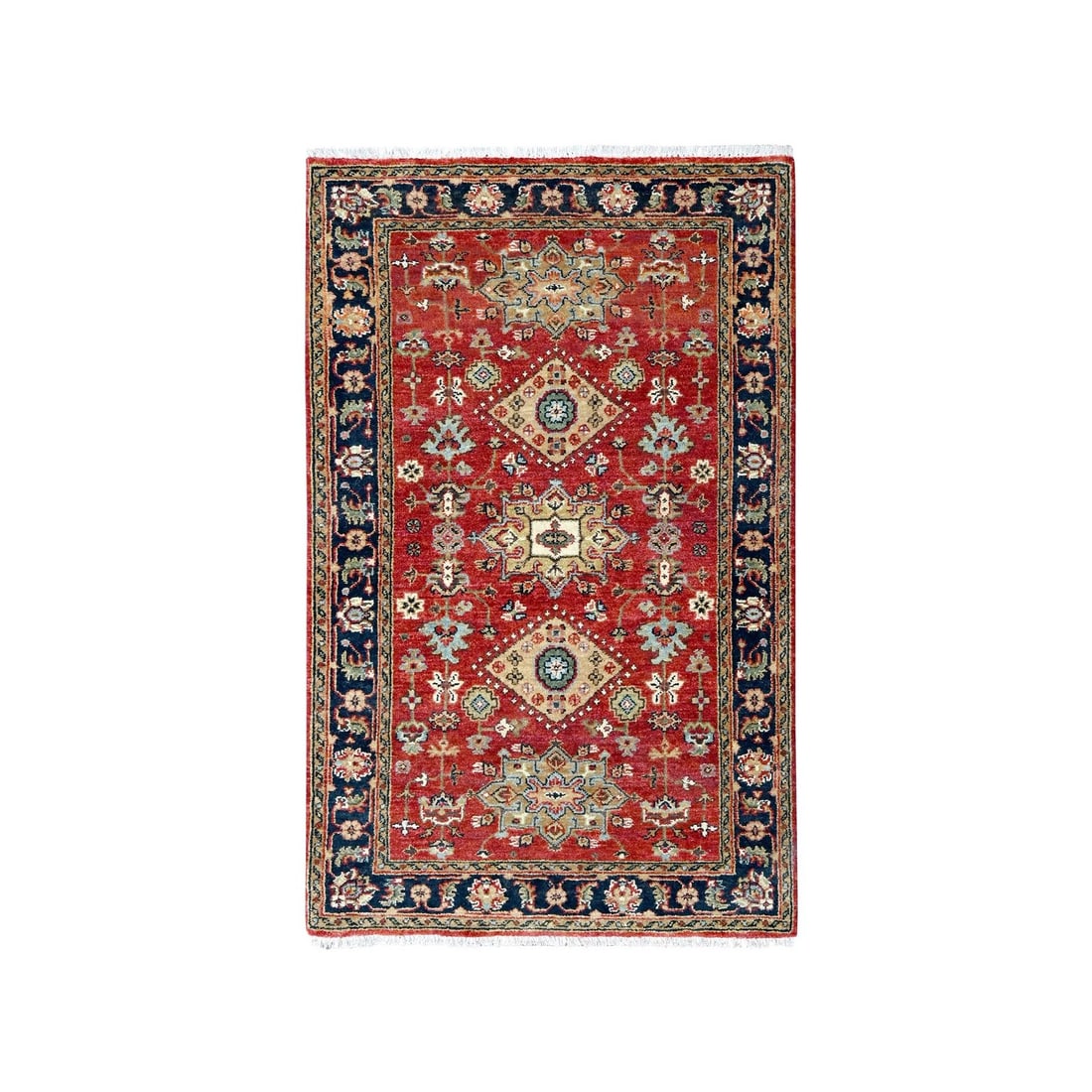 Rug 3'x5' Red Karjihooz Design Geometric Medallions Hand Knotted Wool: Rug 3'x5' Red Karjihooz Design Geometric Medallions Hand Knotted Wool This listing features Rug 3'x5' Red Karjihooz Design Geometric Medallions Hand Knotted Wool. Item specifics are provided below. It