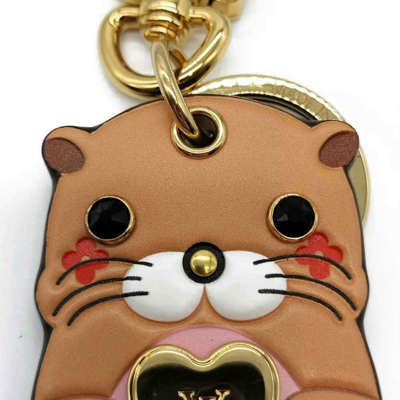 Leather Louis Vuitton Keyring - 2