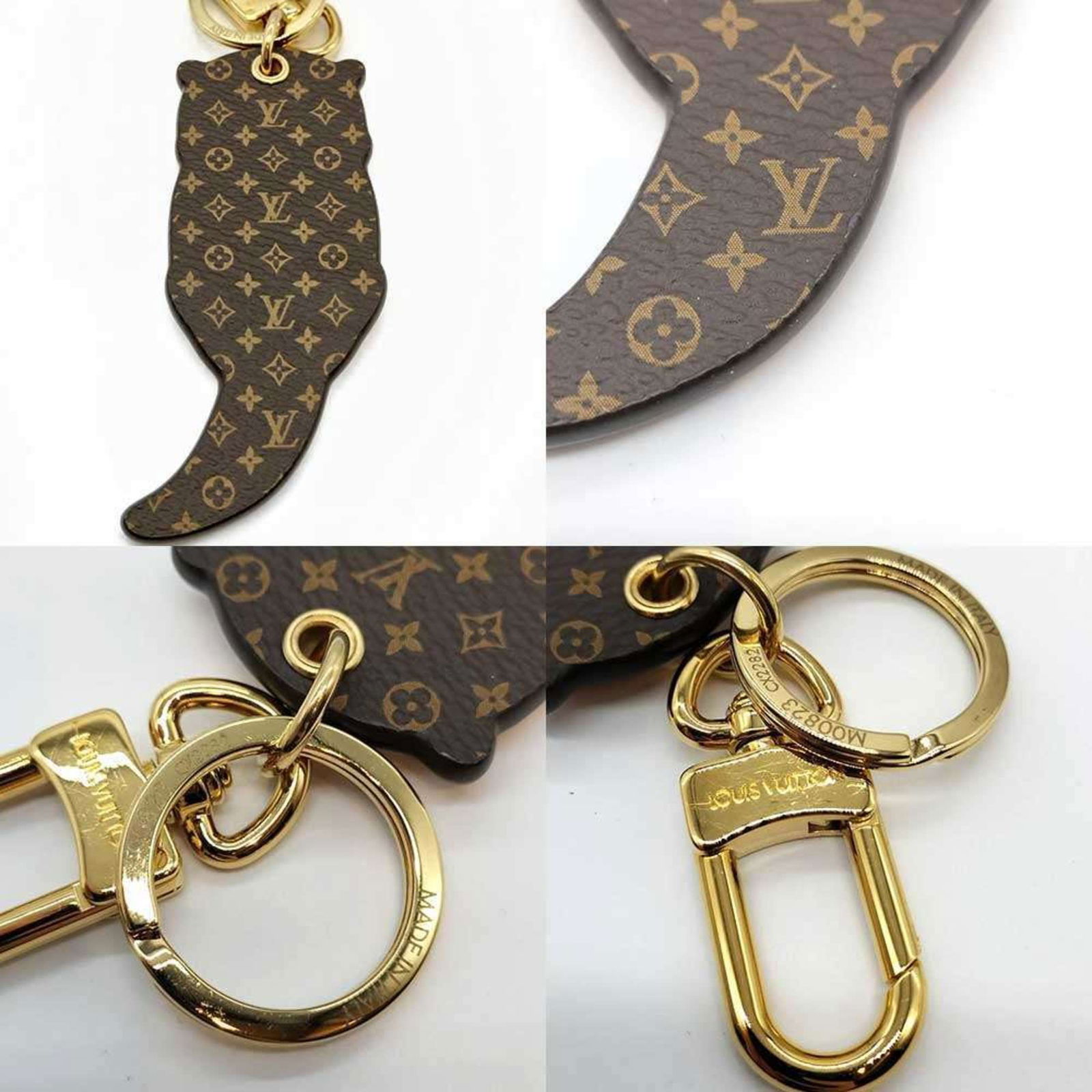 Leather Louis Vuitton Keyring - 5