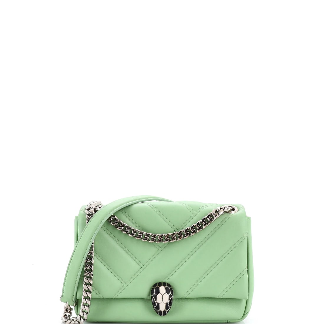 Small Bvlgari Serpenti Cabochon Shoulder Bag Diagonal Quilted Leather (1 of 5)