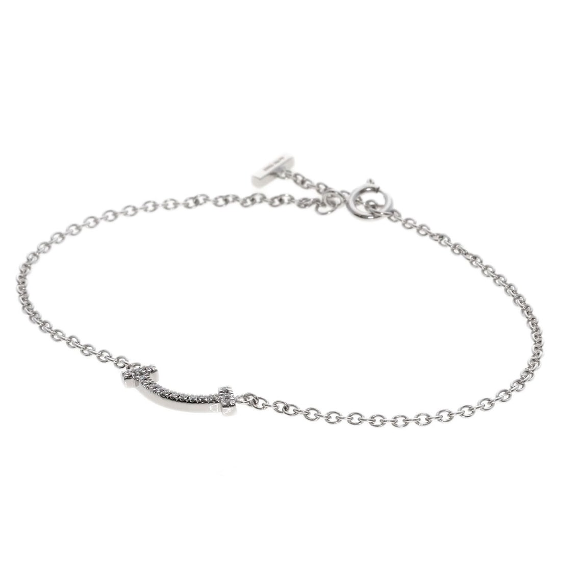 Gold TIFFANY&Co. T Smile Mini Diamond Bracelet K18 White: Gold TIFFANY&Co. T Smile Mini Diamond Bracelet K18 White This listing features Gold TIFFANY&Co. T Smile Mini Diamond Bracelet K18 White. Item specifics are provided below. Item Specifics: Brand: TIFFA