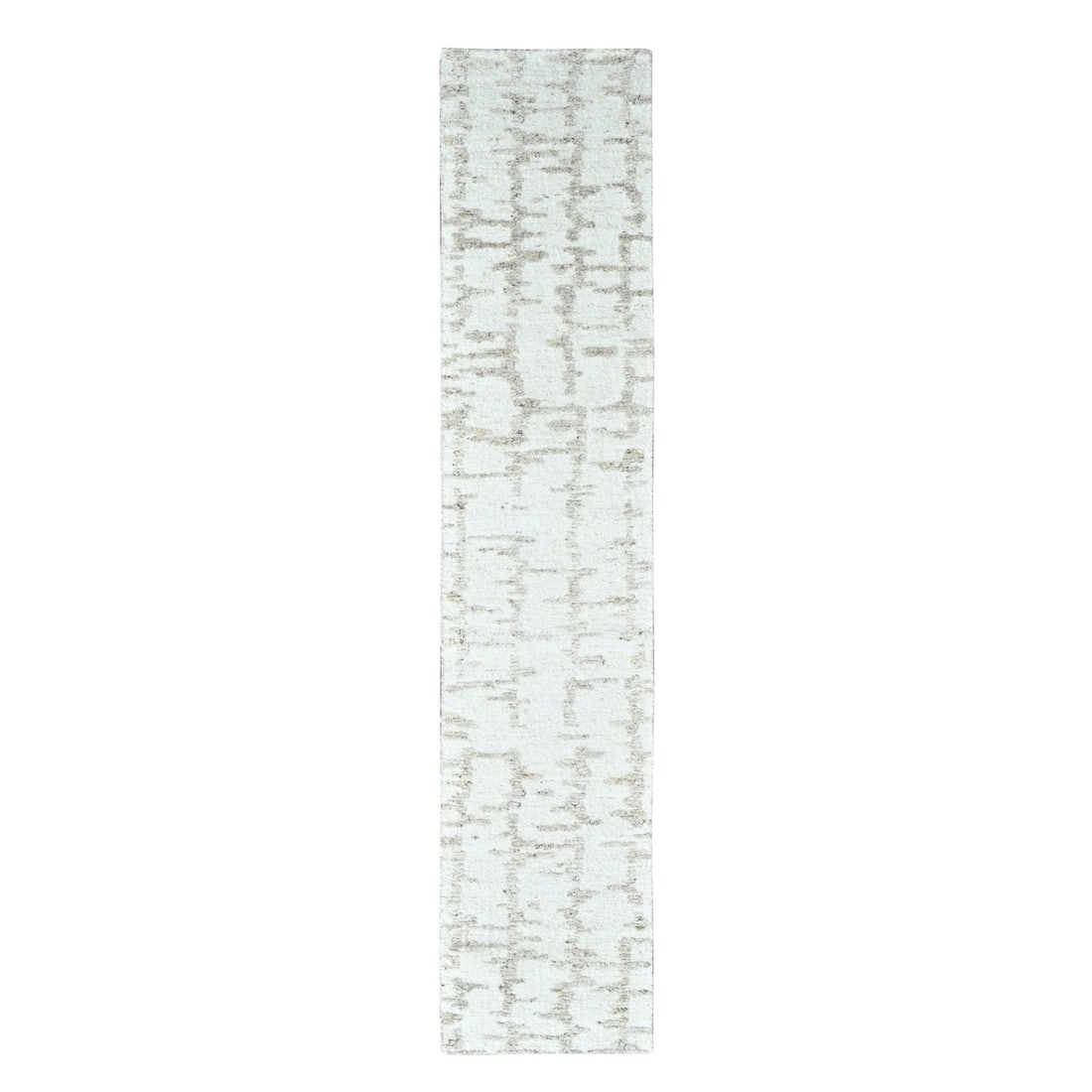 Rug 2'6"x11'10" Ivory Minimalist Swedish Design Hand Knotted Wool Runner: Rug 2'6"x11'10" Ivory Minimalist Swedish Design Hand Knotted Wool Runner This listing features Rug 2'6"x11'10" Ivory Minimalist Swedish Design Hand Knotted Wool Runner. Item specifics are provided bel