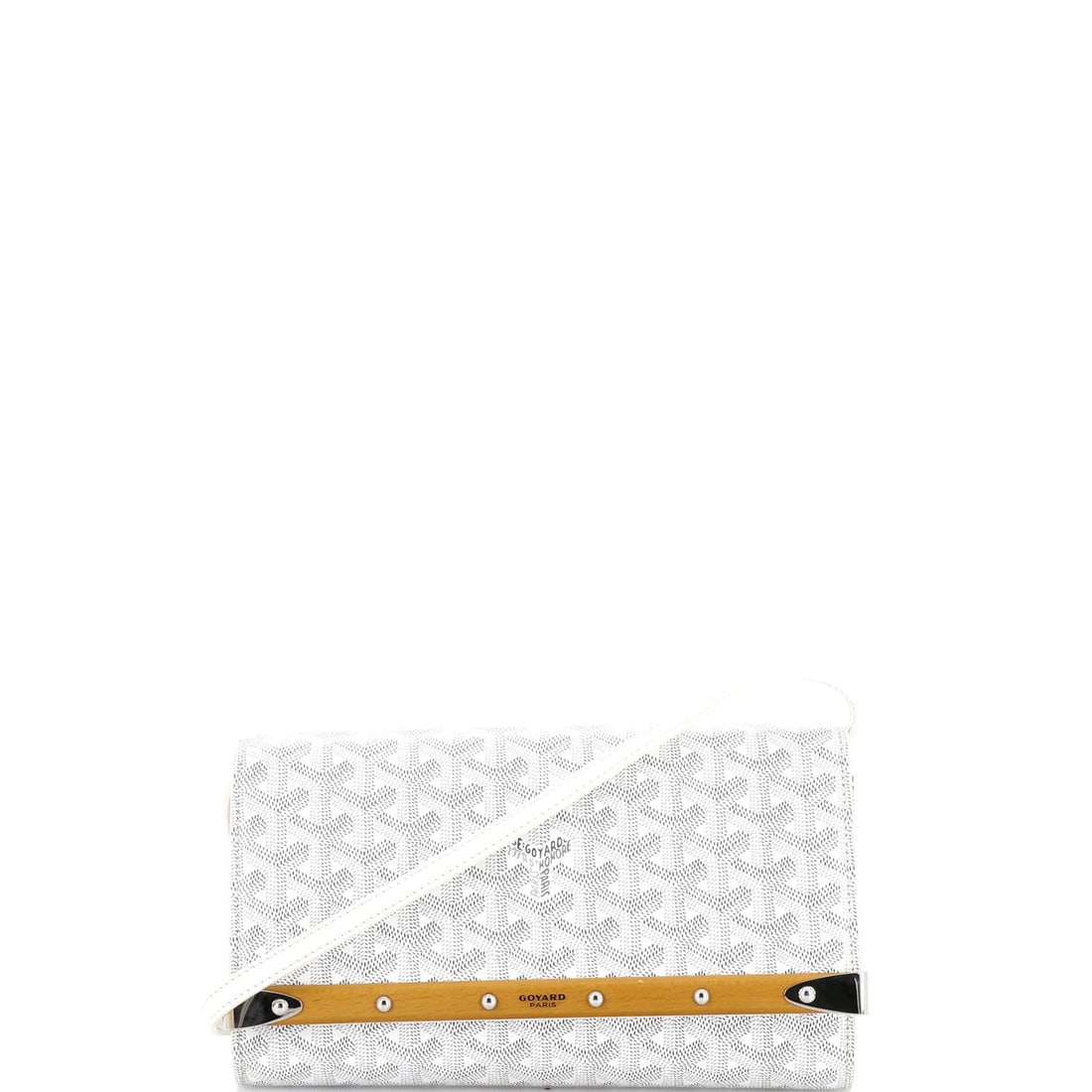 PM Goyard Monte Carlo Clutch with Strap Coated Canvas: PM Goyard Monte Carlo Clutch with Strap Coated Canvas This listing features PM Goyard Monte Carlo Clutch with Strap Coated Canvas. Item specifics are provided below. Item Specifics: Brand: Goyard