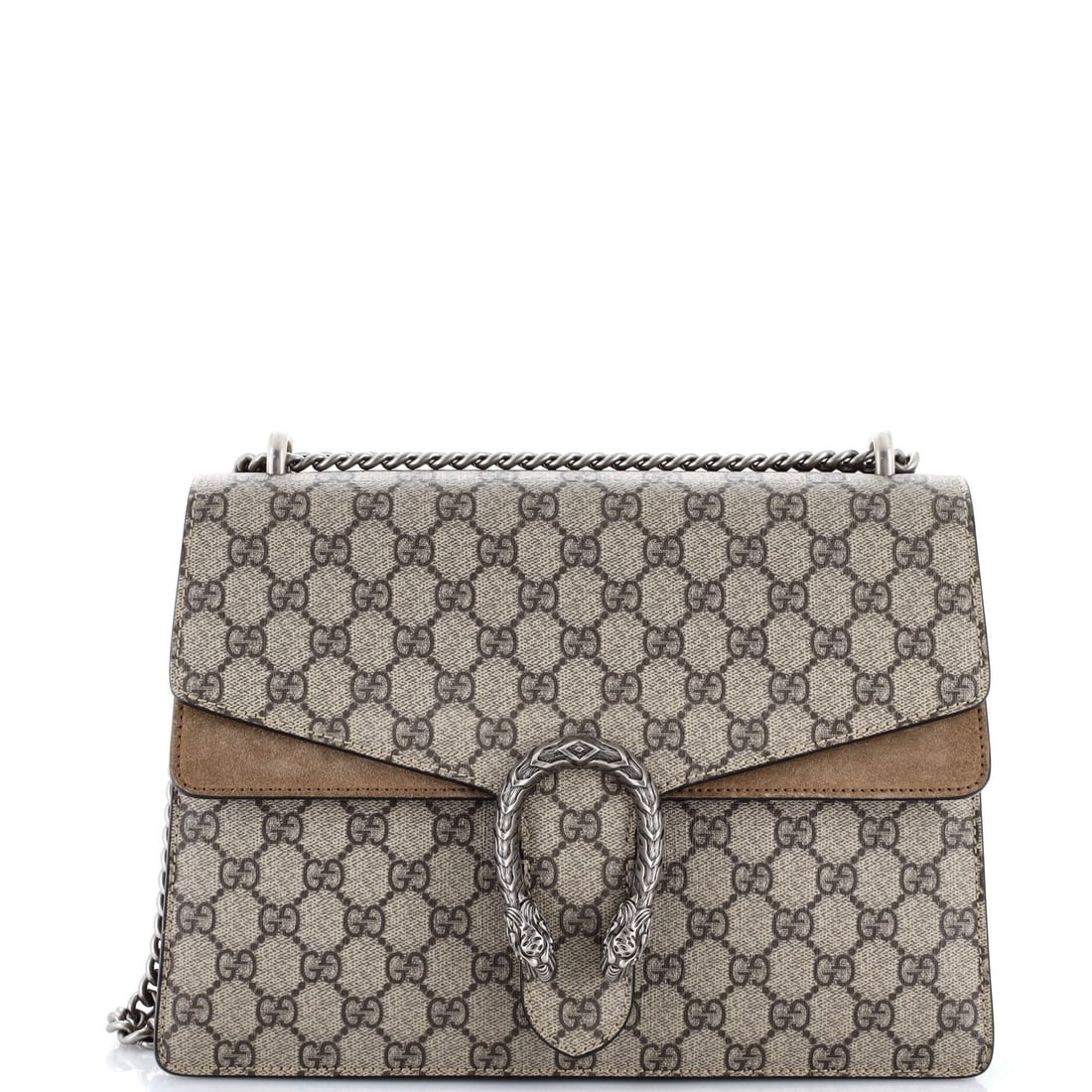 Medium Gucci Dionysus Bag GG Coated Canvas: Medium Gucci Dionysus Bag GG Coated Canvas This listing features Medium Gucci Dionysus Bag GG Coated Canvas. Item specifics are provided below. Item Specifics: Brand: Gucci Exterior Material: Canvas