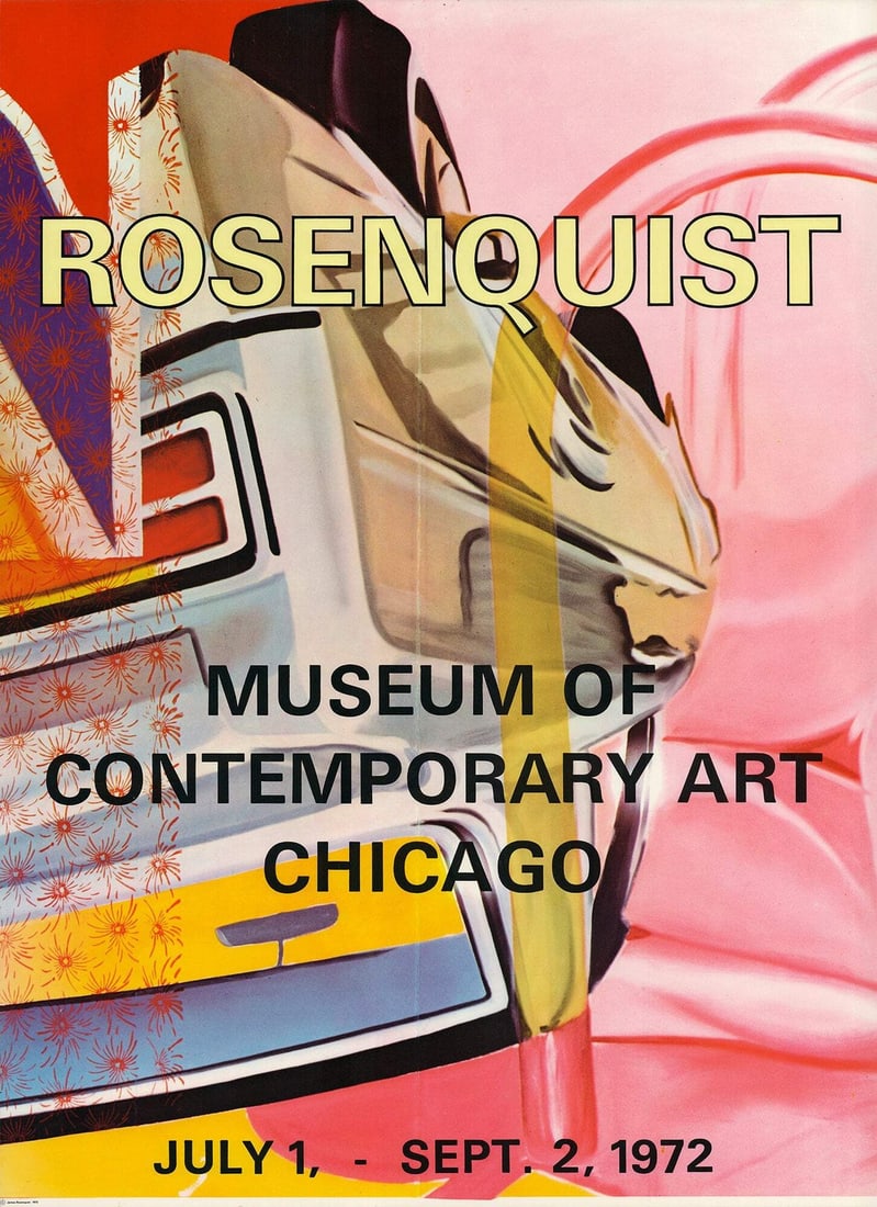 Pop JAMES ROSENQUIST Museum of Contemporary Art Chicago 30.25" x 22" Poster 1972 (1 of 4)