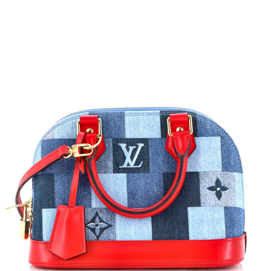 BB Louis Vuitton Alma Handbag Damier and Monogram Patchwork Denim (1 of 7)