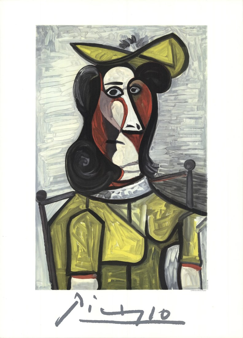 x PABLO PICASSO Portrait de Femme au Chapeau et a la Robe Verte et Jaune 29.25": x PABLO PICASSO Portrait de Femme au Chapeau et a la Robe Verte et Jaune 29.25" This listing features x PABLO PICASSO Portrait de Femme au Chapeau et a la Robe Verte et Jaune 29.25". Item specifics ar