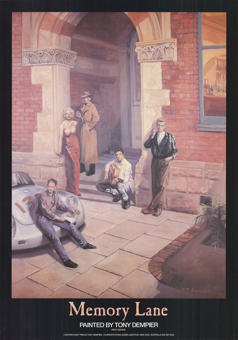 Elv TONY DEMPIER Memory Lane 47" x 33" Offset Lithograph 1988 Realism Red Brown: Elv TONY DEMPIER Memory Lane 47" x 33" Offset Lithograph 1988 Realism Red Brown This listing features Elv TONY DEMPIER Memory Lane 47" x 33" Offset Lithograph 1988 Realism Red Brown. Item specifics ar