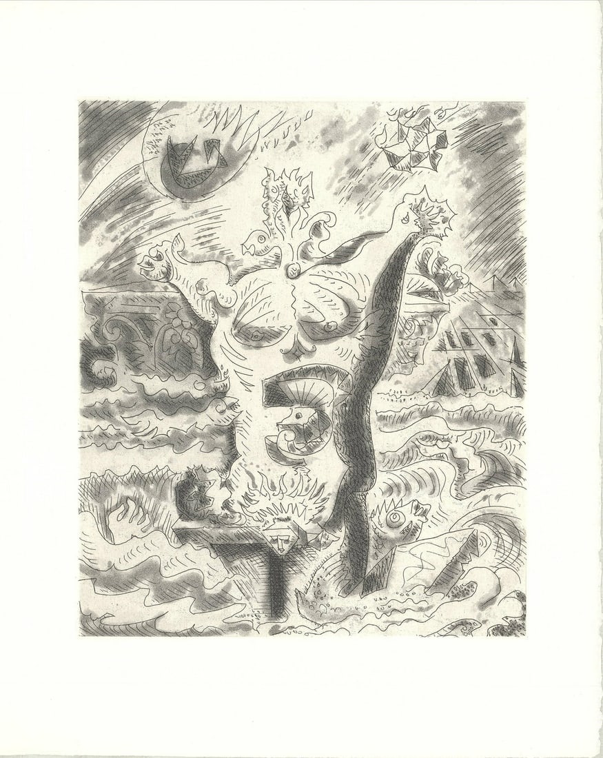 Brown ANDRE MASSON Le Septieme Chant II 14.75" x 11" Etching 1974 Expressionism: Brown ANDRE MASSON Le Septieme Chant II 14.75" x 11" Etching 1974 Expressionism This listing features Brown ANDRE MASSON Le Septieme Chant II 14.75" x 11" Etching 1974 Expressionism. Item specifics
