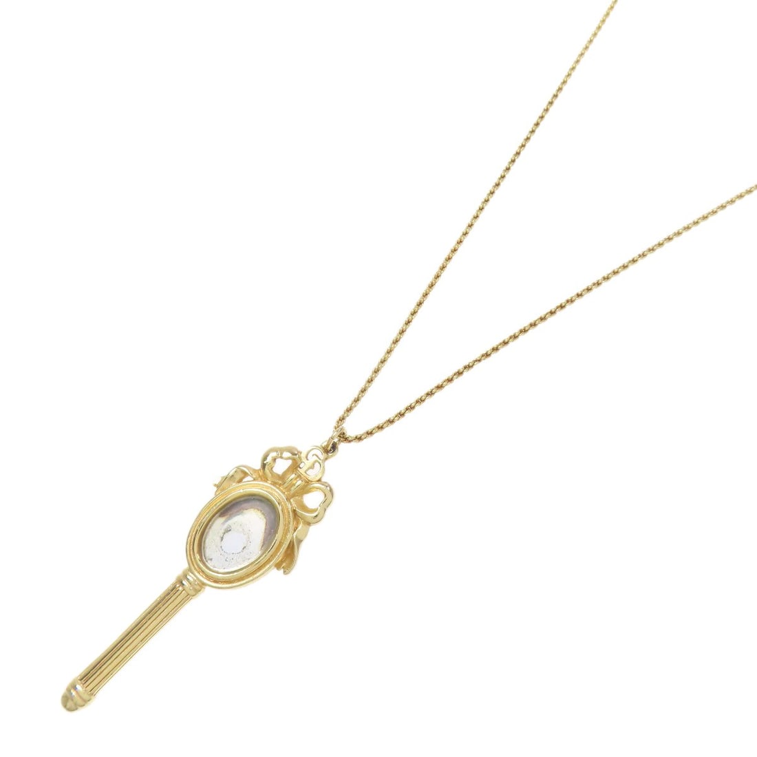 Metal CHRISTIAN DIOR hand mirror motif Necklace: Metal CHRISTIAN DIOR hand mirror motif Necklace This listing features Metal CHRISTIAN DIOR hand mirror motif Necklace. Item specifics are provided below. Item Specifics: Brand: CHRISTIAN DIOR Style:
