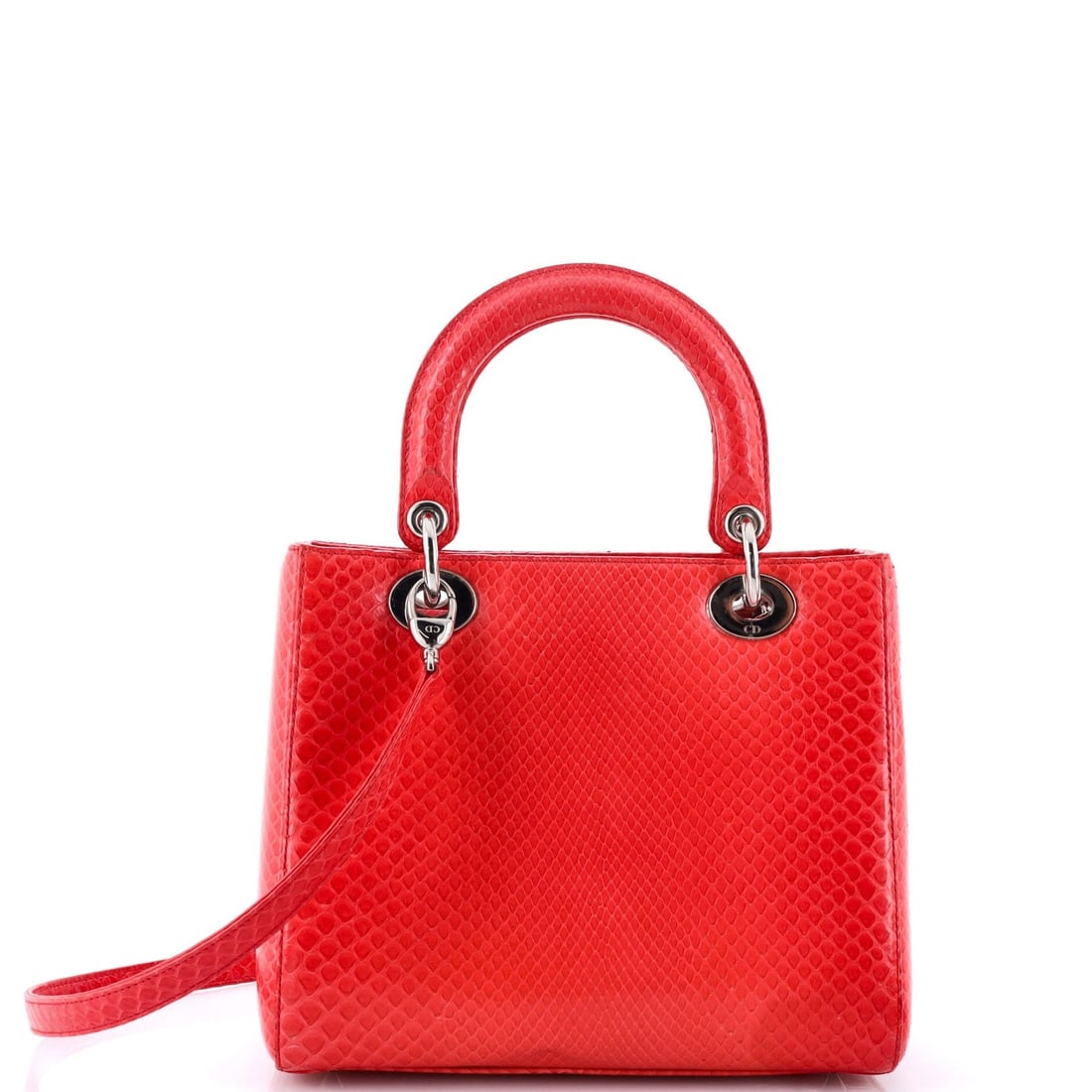 Medium Christian Dior Lady Dior Bag Python - 3