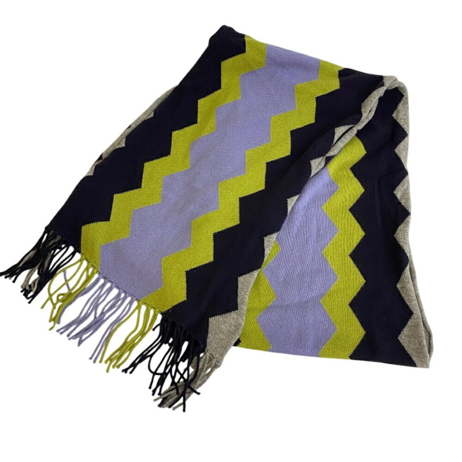 Unisex HERMES Geometric Motif Scarf Multicolor (1 of 7)