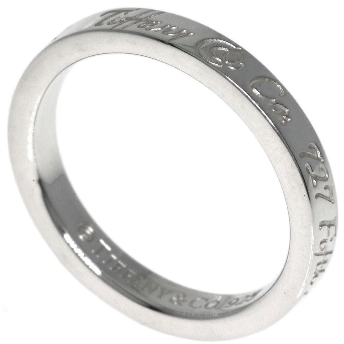 Silver TIFFANY&Co. Notes narrow Ring (1 of 8)