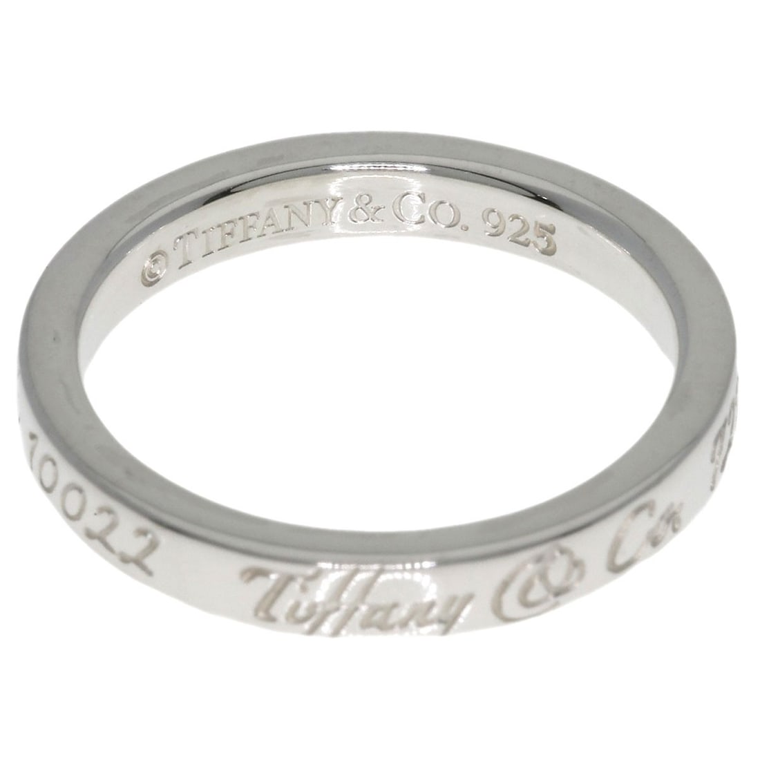 Silver TIFFANY&Co. Notes narrow Ring - 4