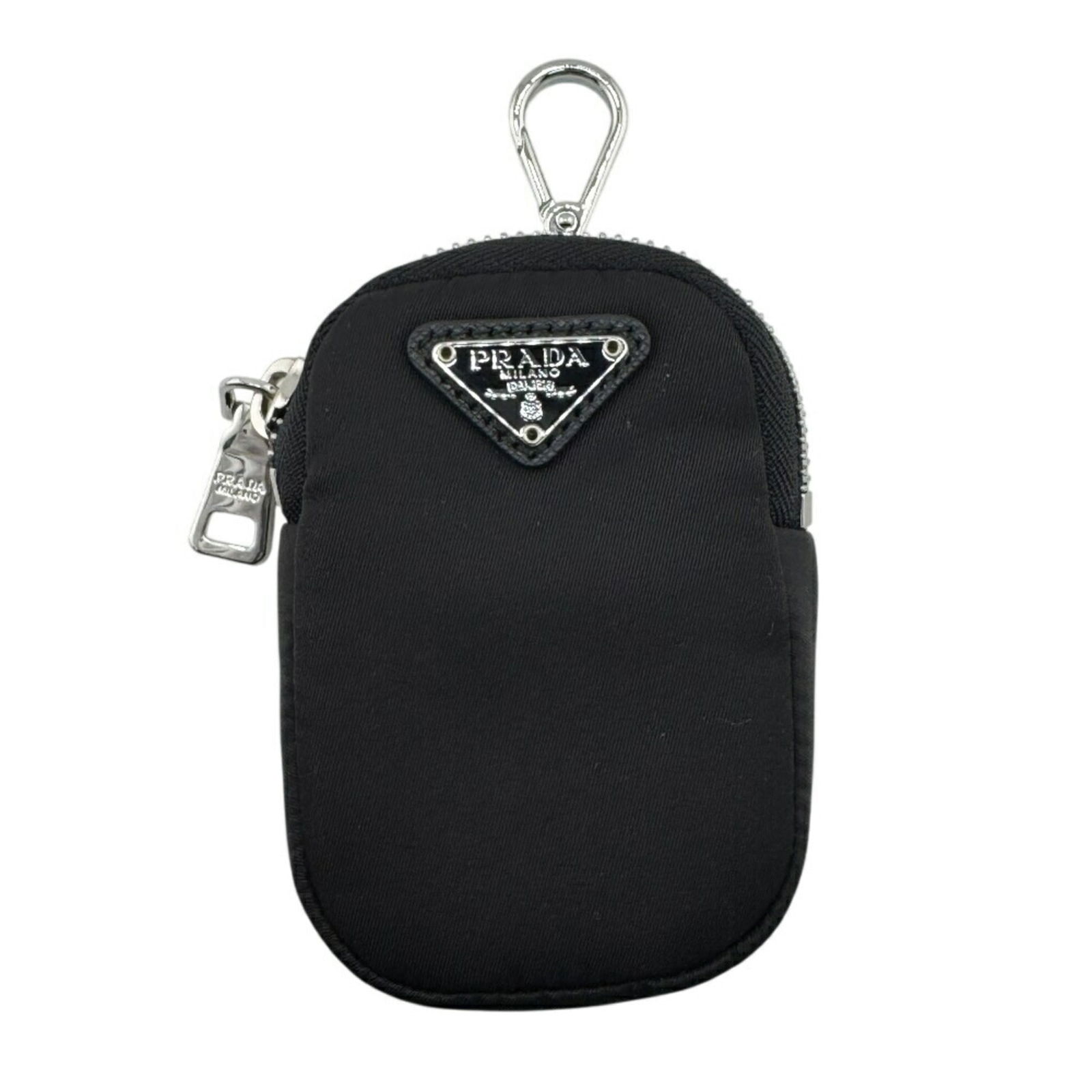Nylon Prada Pouch: Nylon Prada Pouch This listing features Nylon Prada Pouch. Item specifics are provided below. Item Specifics: Brand: Prada Type: Pouch Material: Nylon Color: Black Gender: Men,Women Size (Hxwxd): 9.5c