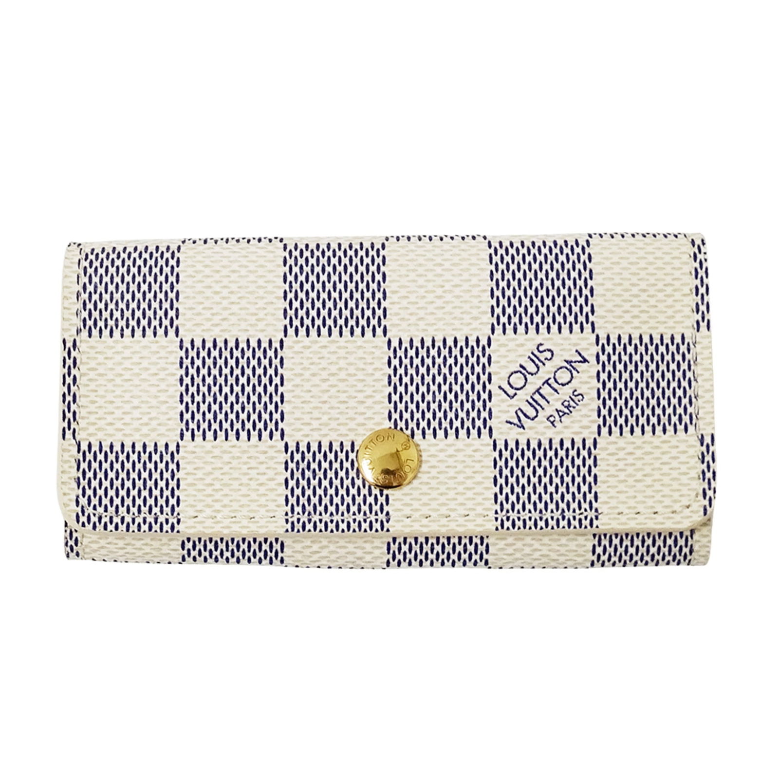 Keycase Louis Vuitton: Keycase Louis Vuitton This listing features Keycase Louis Vuitton. Item specifics are provided below. Item Specifics: Brand: Louis Vuitton Type: Keycase Color: Damier Azur Gender: Women Condition:
