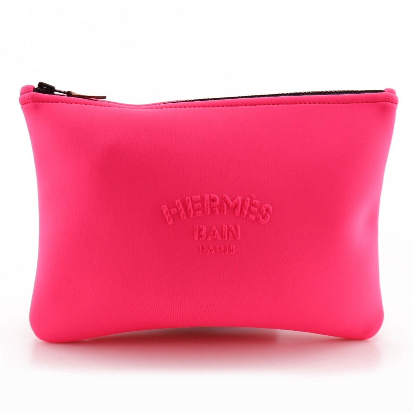 Elastane Hermes Pouch: Elastane Hermes Pouch This listing features Elastane Hermes Pouch. Item specifics are provided below. Item Specifics: Brand: Hermes Type: Pouch Material: Elastane Color: Pink Closure: Zipper Gender: