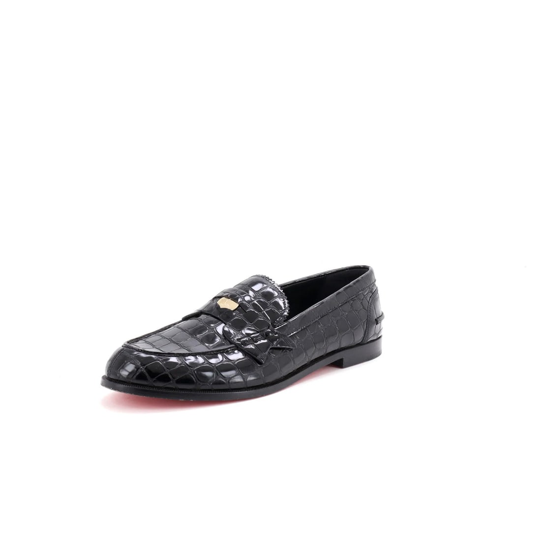 Leather Christian Louboutin Women's Penny Loafers Crocodile Embossed: Leather Christian Louboutin Women's Penny Loafers Crocodile Embossed This listing features Leather Christian Louboutin Women's Penny Loafers Crocodile Embossed. Item specifics are provided below. 