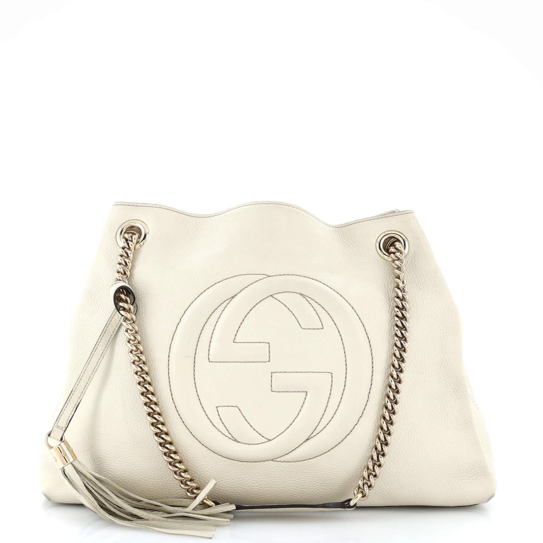 Medium Gucci Soho Chain Strap Shoulder Bag Leather (1 of 8)