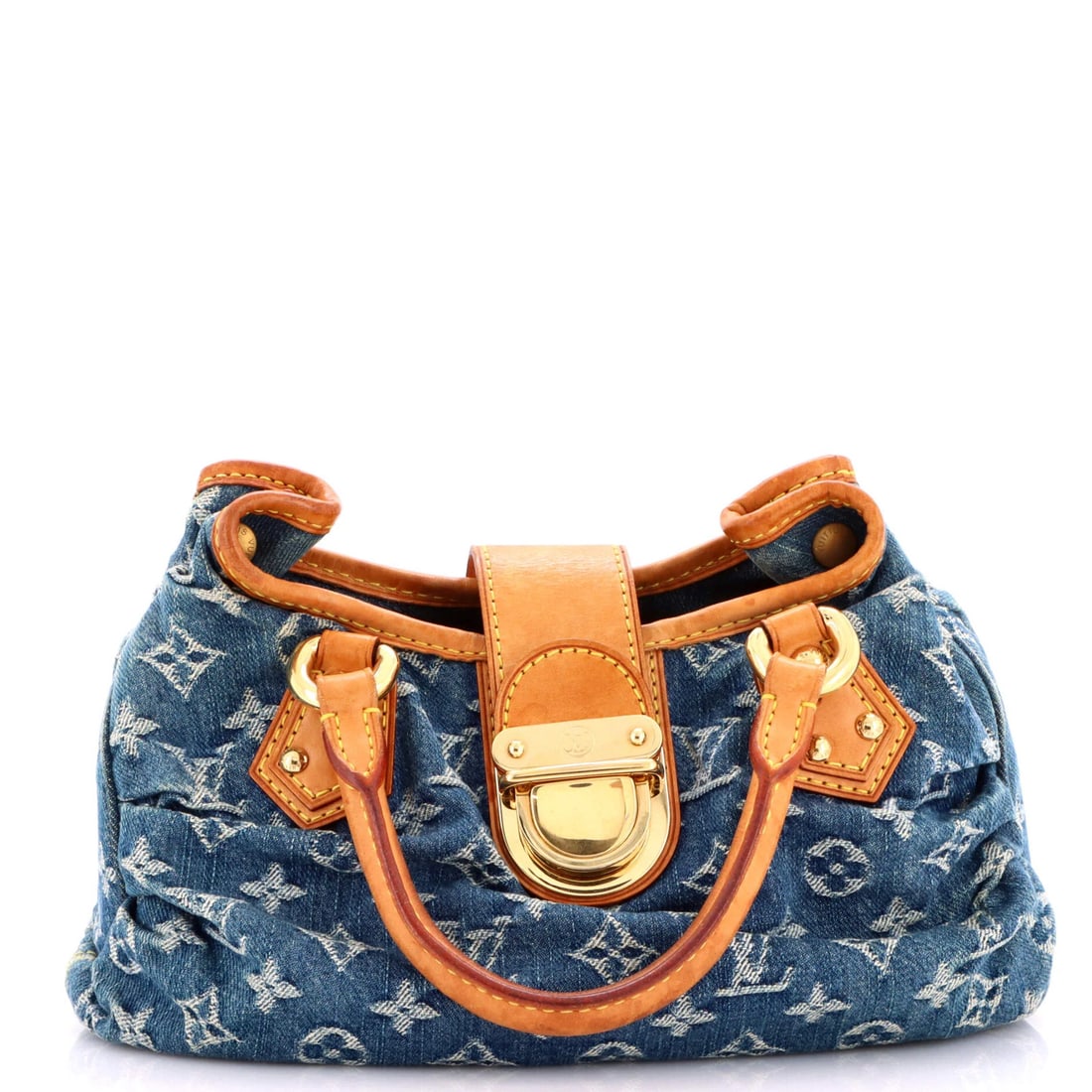 Small Louis Vuitton Pleaty Handbag Denim (1 of 10)
