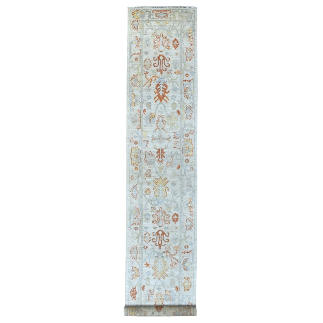 Rug 2'8"x15'8" Hand Knotted Ivory Angora Oushak Pure Wool XL Runner: Rug 2'8"x15'8" Hand Knotted Ivory Angora Oushak Pure Wool XL Runner This listing features Rug 2'8"x15'8" Hand Knotted Ivory Angora Oushak Pure Wool XL Runner. Item specifics are provided below. Item