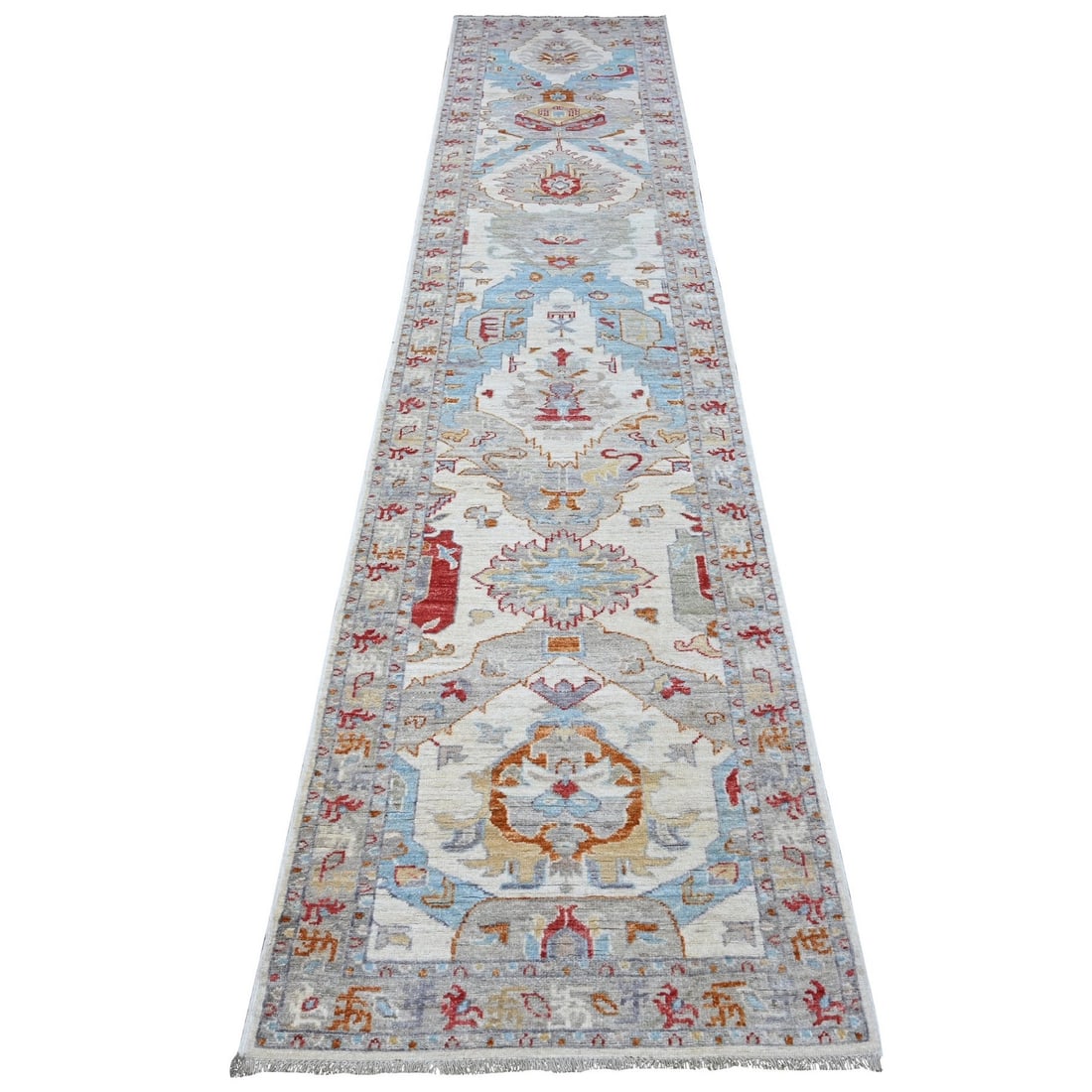 Rug 2'6"x12'4" Ivory Ancient North West Zoroastrian Hand Knotted Runner: Rug 2'6"x12'4" Ivory Ancient North West Zoroastrian Hand Knotted Runner This listing features Rug 2'6"x12'4" Ivory Ancient North West Zoroastrian Hand Knotted Runner. Item specifics are provided
