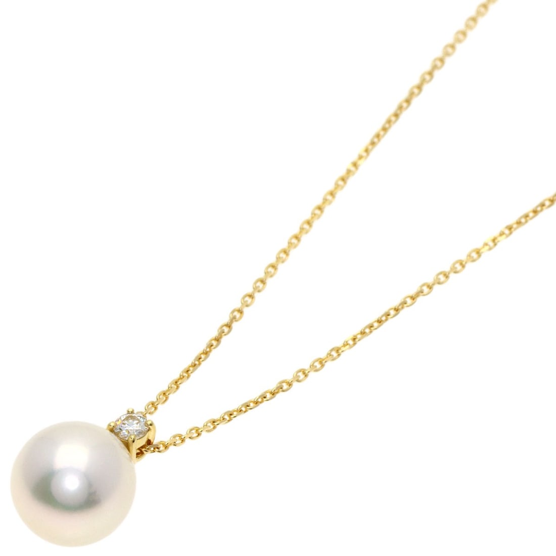 Gold TASAKI Pearl Diamond Necklace K18 Yellow (1 of 7)