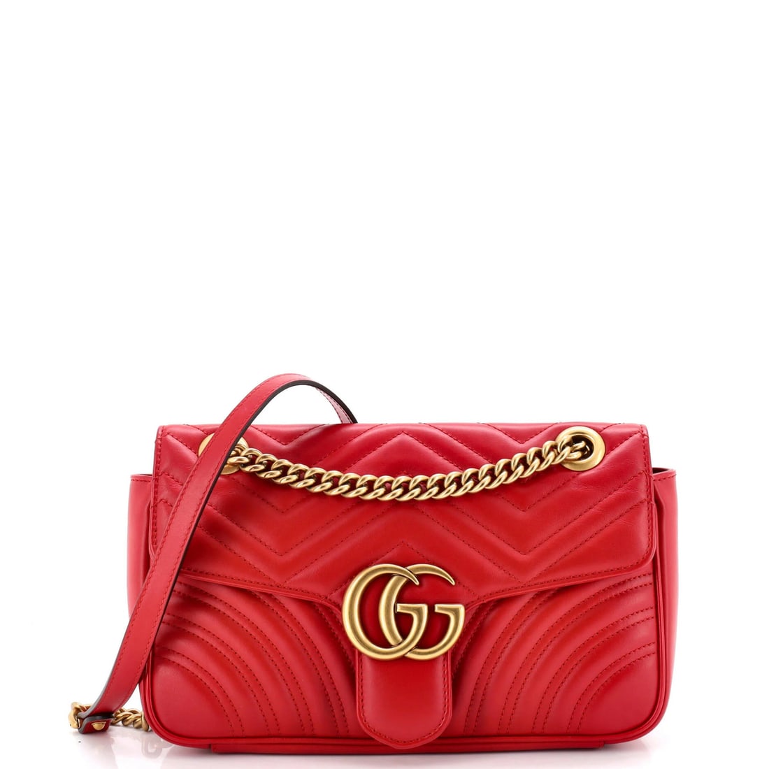 Small Gucci GG Marmont Flap Bag Matelasse Leather (1 of 5)