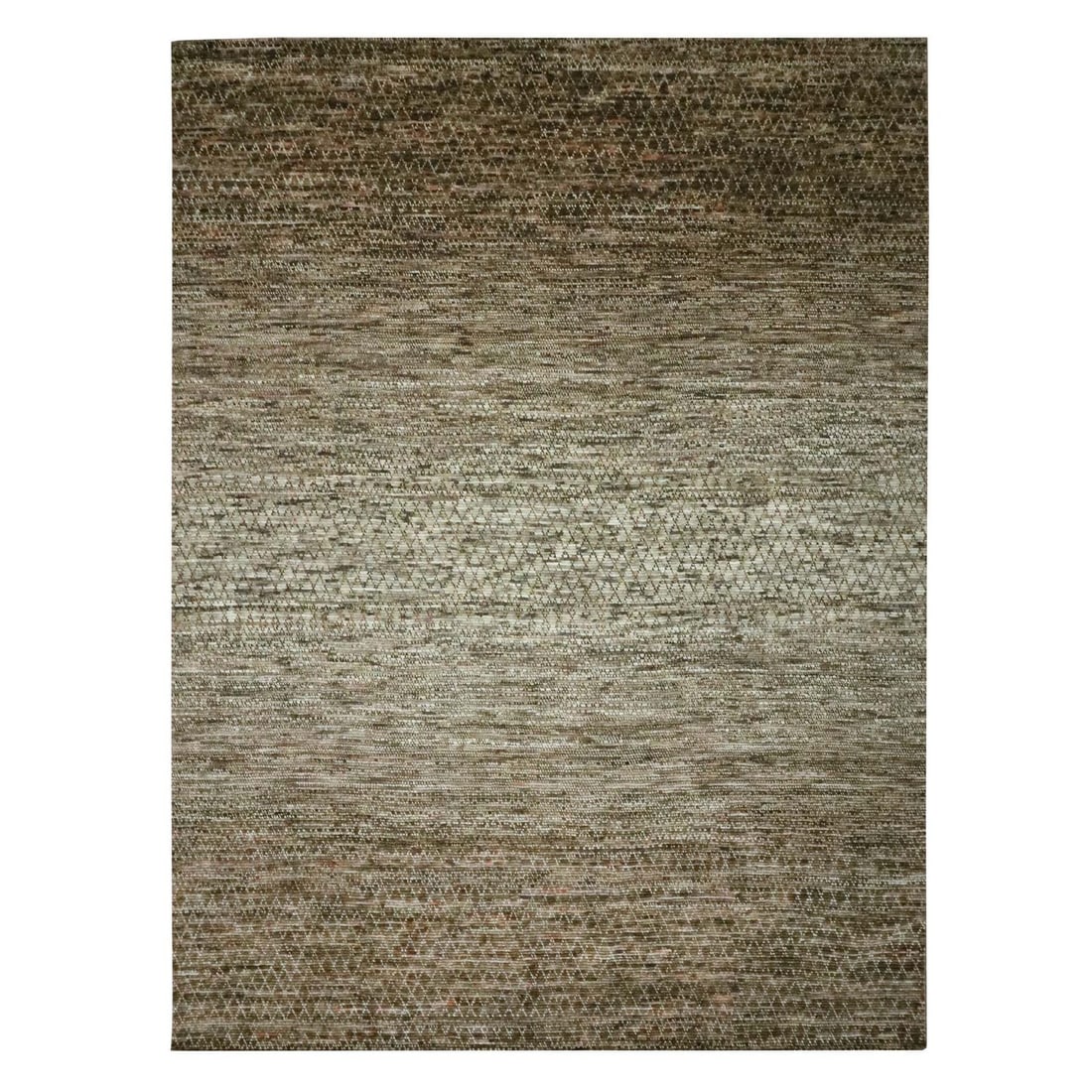 Oriental Hand Knotted Rug 10'4"x14' Brown Modern Grass Design Pure Wool (1 of 11)
