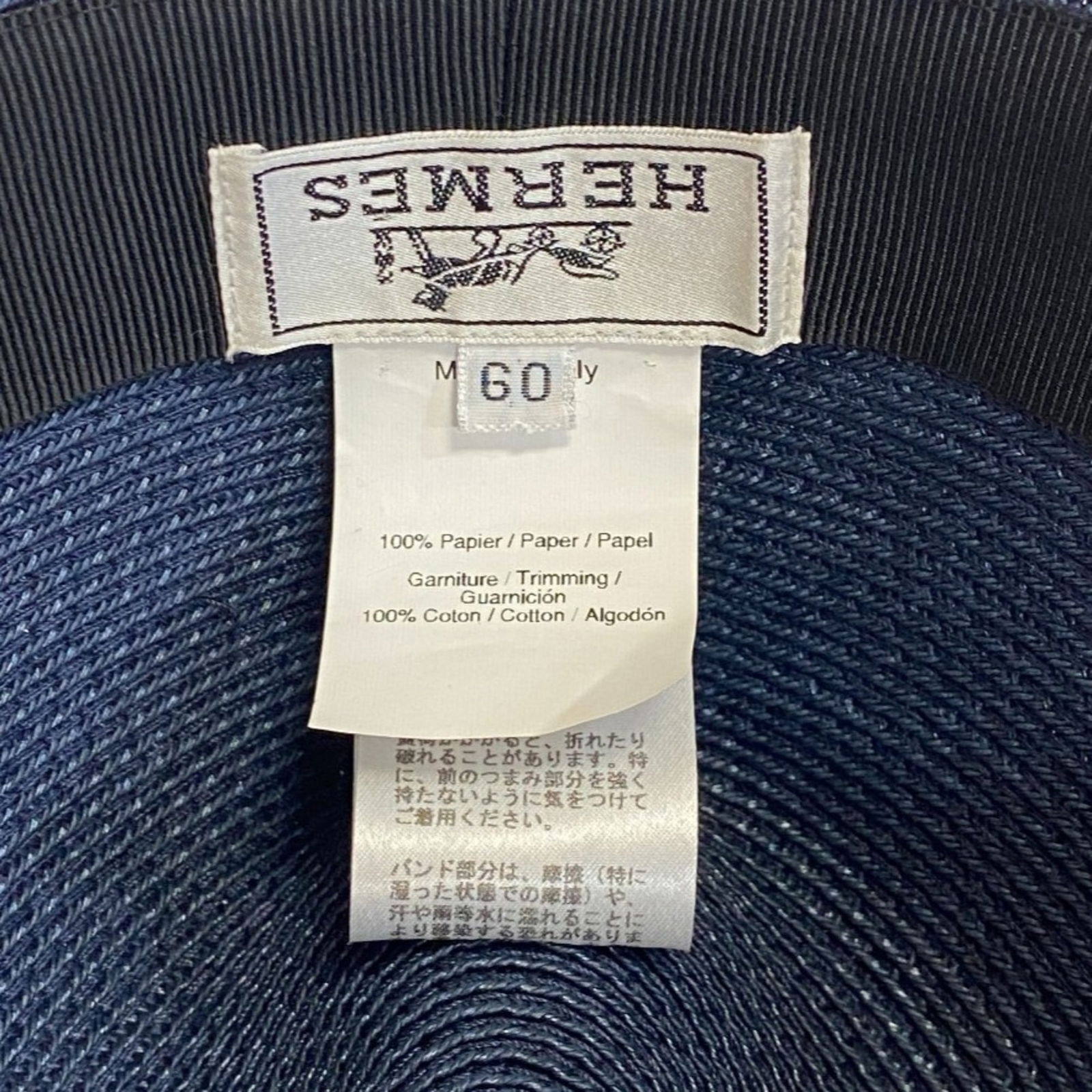 Hat HERMES Men's Navy Fedora - 8