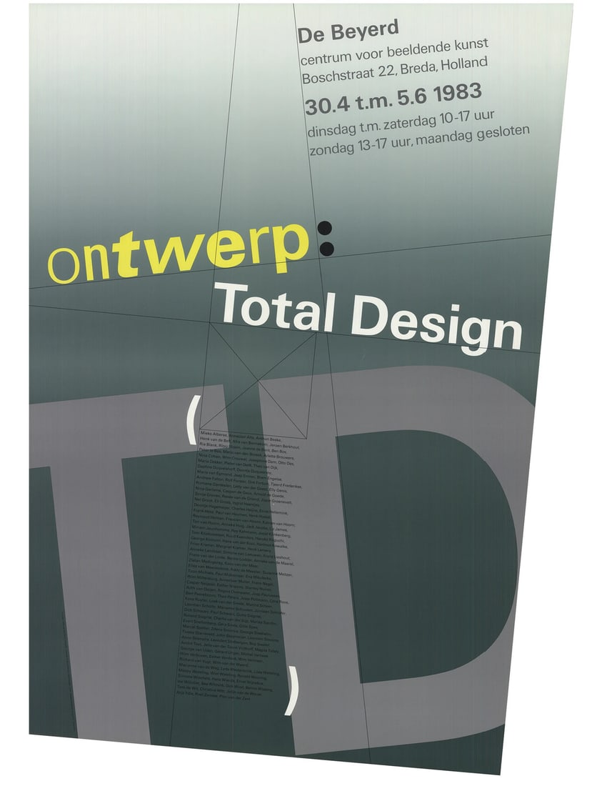 Contempo ARTIST UNKNOWN Ontwerp: Total Design 32.5" x 21" Offset Lithograph 1984: Contempo ARTIST UNKNOWN Ontwerp: Total Design 32.5" x 21" Offset Lithograph 1984 This listing features Contempo ARTIST UNKNOWN Ontwerp: Total Design 32.5" x 21" Offset Lithograph 1984. Item specifics