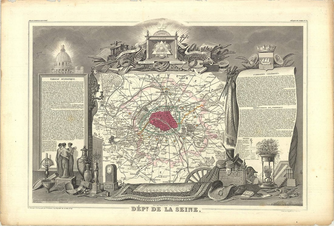 Other VICTOR LEVASSEUR Department of the Seine 14" x 21" Lithograph 1846: Other VICTOR LEVASSEUR Department of the Seine 14" x 21" Lithograph 1846 This listing features Other VICTOR LEVASSEUR Department of the Seine 14" x 21" Lithograph 1846. Item specifics are provided